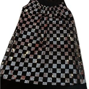 Chic Black and Silver Sequin Dress